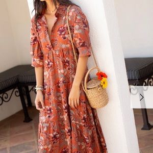 Natural Life Tiered dress. Burnt orange floral. Super comfy & pretty.